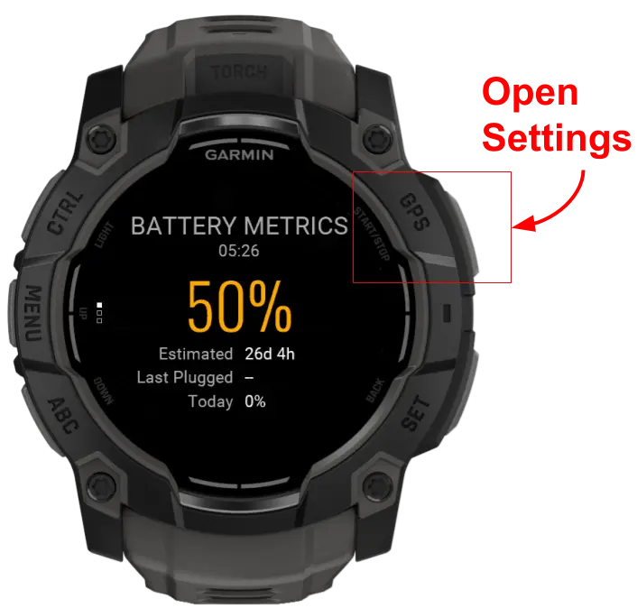 Step 1: Open Battery Metrics app